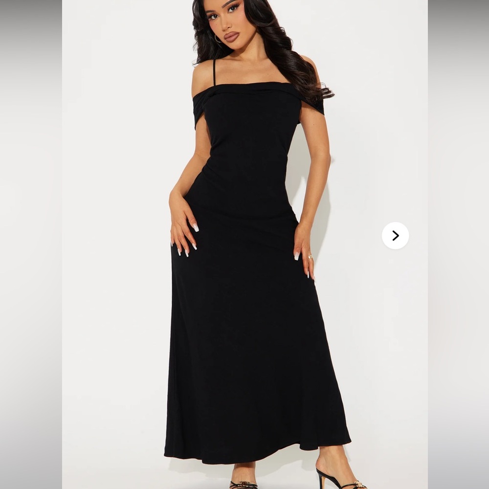 Off Shoulder Linen Maxi Dress
